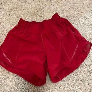 Red lululemon shorts, in great condition